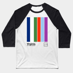 Virginia State Flag  // Original Minimalist Artwork Poster Design Baseball T-Shirt